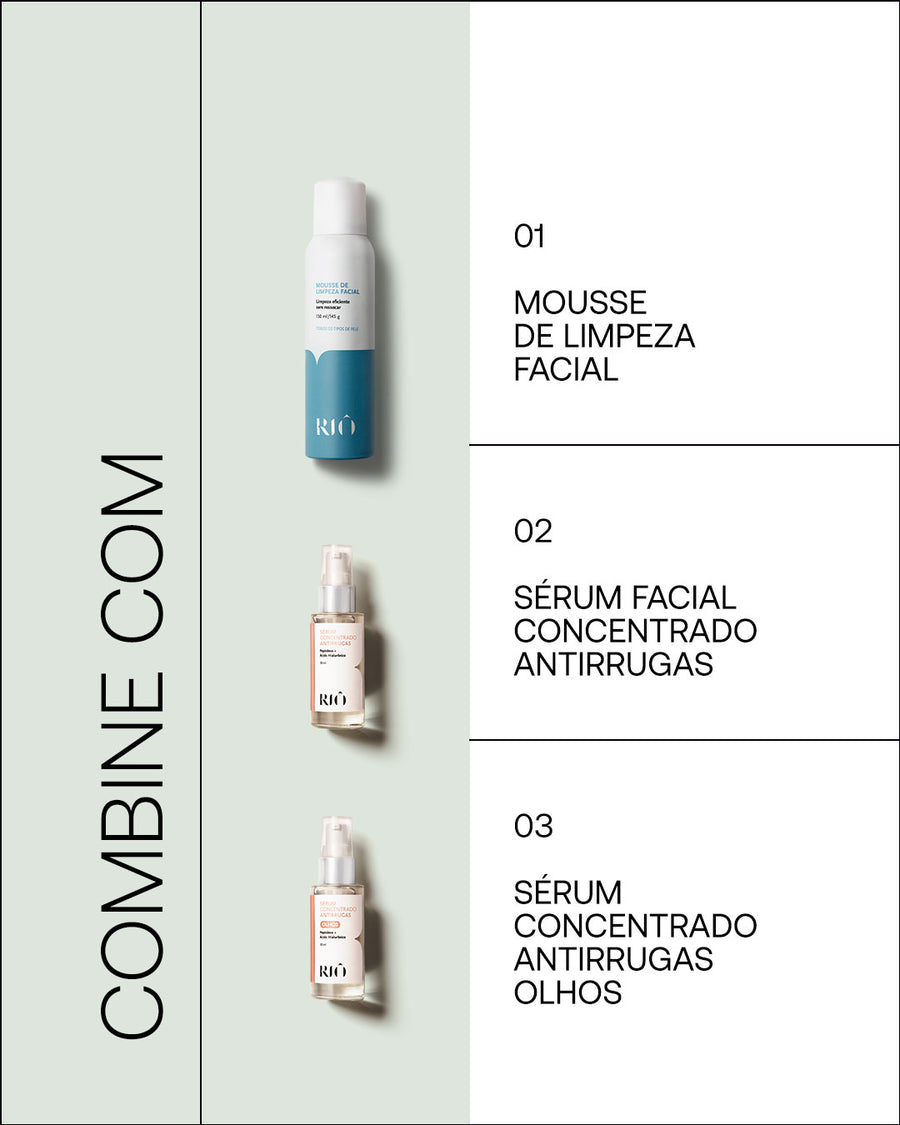 Sérum Concentrado Antirrugas Olhos Peptídeos + Ácido Hialurônico